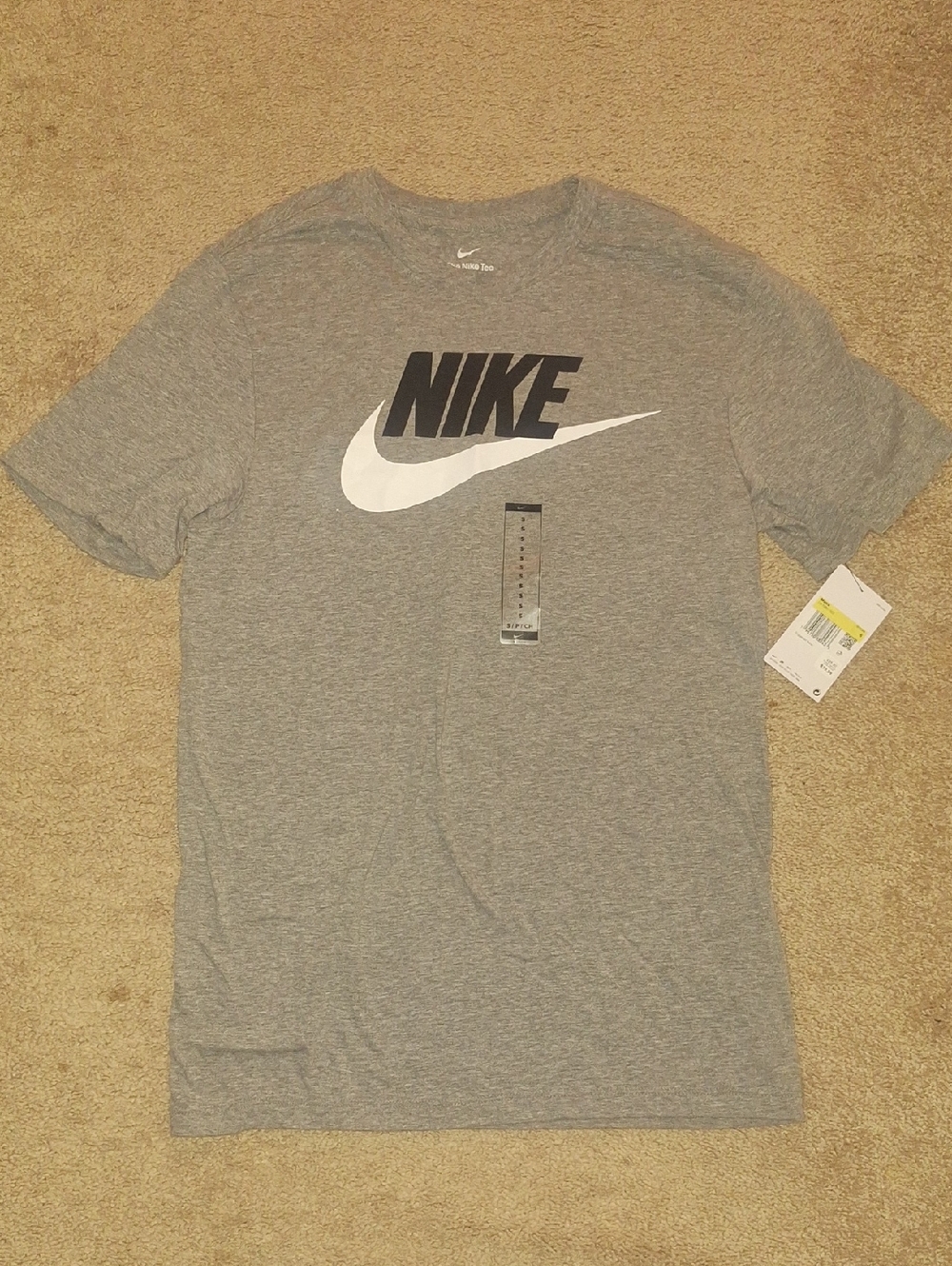 Nike Gray Tee with Black & White Logo